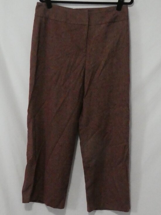 Sloan Pants - SLOAN Lined Pants Textured Tweed Burgundy - size 16